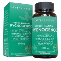 ราคา Vivanaturals Pycnogenol 100 mg 60 Capsules French Maritime Pine Bark Extract (21306736340)