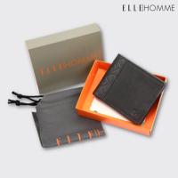 ราคา ELLE HOMME I กระเป๋าสตางค์หนังวัวแท้ สไตล์ Business แบบพับสั้น ช่องสอดบัตรเครดิต 8 ช่อง สีดำ I รุ่น W8W001 (22517624175)