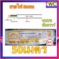 ราคา สายไฟ ทับกราว์ VAF G 2x2 5 2 5 สายคู่พร้อมสายดิน สายไฟ VAF G สาย3ไส้ ความยาว 50เมตร มาตรฐานการไฟฟ้า ทับกราว์ VAF GRD A1 (747892363)