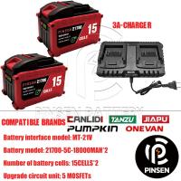 ราคา PINSEN 21V 5C 5 10 15เซลล์ 21700 แบตเตอรี่ ความจุแบตเตอรี่ลิเธียมสำหรับ Makita JIAPU Tanzu Battery (24240447730)