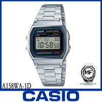 ราคา CASIO นาฬิกาข้อมือผู้ชาย สีเงิน สายสแตนเลส รุ่น A158WA 1DF (18458605264)