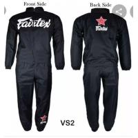 ราคา Fairtex Sauna Sweat Suit VS2 Vinyl Black weight cuts before fights SMLXLXXL ชุดลดน้ำหนักนักมวย แฟร์แท้กซ์ ไวนิล ของแท้จากโรงงาน (10265306057)