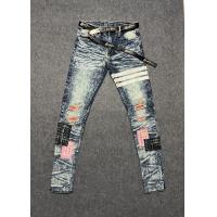 ราคา กางเกงยีนส์ฟอกคาดแถบหนัง Holdem Denim style (16468998144)