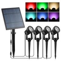 ราคา IP65 Waterproof RGB Color Changing LED Garden Spike Light Solar Lawn Lamp (19227547256)