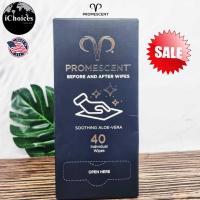 ราคา 50 Sale EXP 09 2025 Promescent Before and After Wipes Soothing Aloe Vera 40 Wipes แผ่นเช็ดทำความสะอาดจุดซ่อนเร้น Clean Comfort Wipes (24459516971)