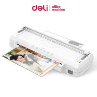 ราคา Deli เครื่องเคลือบเอกสาร เครื่องเคลือบบัตร A4 3in1 แถมฟรี ที่ตัดกระดาษ มีที่เจาะรู ตัดมุม ร้อนเร็ว Laminator (24412973333)