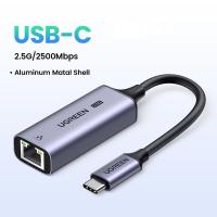 ราคา UGREEN 2500Mbps USB C Ethernet Adapter 2 5 Gigabit Type C to Lan RJ45 Network Card for MacBook Air iPad Pro 2022 2021 USB C Ethernet Model 70446 (20806341121)