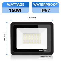 ราคา KKSKY สปอร์ตไลท์ ไฟสปอร์ตไลท์ led220w สปอตไลท์ ไฟสว่าง Spotlight LED 150W 200w 300w ใช้ไฟบ้าน220V แสงขาว IP66 30W 50w ไฟled220vสว่างมาก (12243195121)