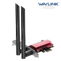 ราคา WAVLINK 2024 New BE8800 WiFi 7 PCIe Network Card Tri Band BE200 Wireless Adapter with Bluetooth 5 4 MU MIMO WPA3 Low Profile Bracket Heat Sink for Windows 10 11 Desktop PC (22522021190)