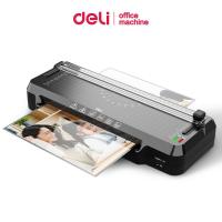 ราคา Deli เครื่องเคลือบเอกสาร เครื่องเคลือบบัตร A4 3in1 แถมฟรี ที่ตัดกระดาษ มีที่เจาะรู ตัดมุม ร้อนเร็ว Laminator (24412973332)