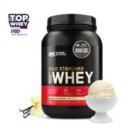 ราคา Optimum Nutrition Gold Standard 100 Whey Protein 2 LBS Vanilla Ice Cream เวย์โปรตีนไอโซเลต มีส่วนผสมของ แอล กลูตามีน และบีซีเอเอ เวย์โปรตีนคุณภาพสูงเสริมสร้างกล้ามเนื้อ ฟื้นฟู ซ่อมแซมกล้ามเนื้อ (39126