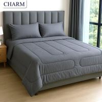 ราคา CHARM ชุดเครื่องนอน 6 ชิ้น รุ่น Classic ผ้านุ่ม ระบายอากาศดี กันไรฝุ่น ชุดเครื่องนอน ผ้านวม มี 8 สี 3 5 5 6 ฟุต (24255113386)