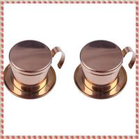 ราคา AFHY 2X Vietnamese Coffee Filter Single Cup Vietnam Hand Punch Pot Drip Filter Vietnamese Coffee Drip Filter Cup Rose Gold (24332820464)