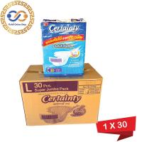 ราคา เซอร์เทนตี้เทป L30 ชิ้น ยกลัง 4 ห่อ จำนวน 120 ชิ้น ผู้สูงอายุ (22594789162)