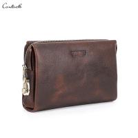 ราคา CONTACTS Genuine Leather Password Design Men Clutch Men Handbag Wristlet Large Capacity Clutch Bag (17254004233)