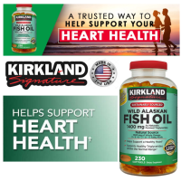 ราคา Kirkland WILD ALASKAN FISH OIL 1400mg Omega 3 230 Softgels เคิร์กแลนด์ ไวด์ อลาสกัน ฟิชออยล์ กรดไขมันโอเมก้า 3 มี อย (10668847338)