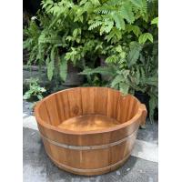 ราคา ถังไม้สัก อ่างไม้ 3ขนาด ถังสปา ถังแช่เท้า ถังใส่ข้าวสาร ถังใส่เครื่องดื่ม ถังไม้ใส่ของ ถังแช่ไวน์ ใส่น้ำต้องมีถังสังกะสีซ้อน (13312516846)