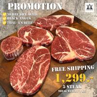 ราคา ส่งฟรี สเต๊กเนื้อดรายเอจ 5 ชิ้น 1kg (21480632348)