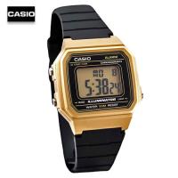 ราคา Velashop นาฬิกาข้อมือผู้ชายคาสิโอ ดิจิตอล Casio Standard Digital สายเรซิ่นสีดำ กรอบสีทอง รุ่น W 217HM 9AVDF W 217HM 9A W 217HM W 217 (19559693784)