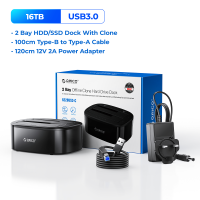ราคา ORICO Dual Bay Hard Drive Docking Station สำหรับ2 5 3 5นิ้ว HDD SSD SATA To USB 3 0 HDD Docking Station พร้อม12V3A Power Adapter (24427367182)