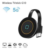 ราคา Mirascreen Ultra HD 4K อุปกรณ์สะท้อนหน้าจอแบบไร้สาย G10 5G Dual Band โปรเจคเตอร์ HDMI Dongle TV Stick Miracast Airplay (23339118967)
