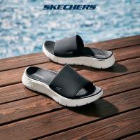 ราคา Skechers สเก็ตเชอร์ส รองเท้าแตะผู้ชาย Men On The GO Flex Omura Walking Slides 229203 BLK Contoured Goga Mat Footbed Flex Machine Washable Ultra Go (17287941122)