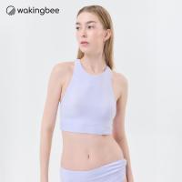 ราคา Wakingbee Ripple Crop Purple บราว่ายน้ำทรงคร้อป พรางหุ่น เปิดหลังพร้อมสายไขว้ มีตะขอ ผ้ามีลายในตัว กันยูวี แห้งไว (22981188318)