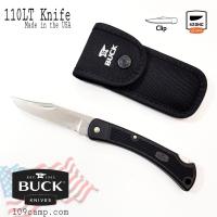 ราคา มีด BUCK แท้ รุ่น 110 Folding Hunter ด้ามไนล่อนสีดำ 0110BKSLT B ถูกสร้างให้มีน้ำหนักเบาสามมารพกติดตัวทุกวัน พร้อมซองโพลีเอสเตอร์สีดำ ผลิตUSA (596106121)