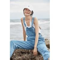 ราคา Sis story ชุดเอี๊ยมยีนส์ ขายาว Sis Mario denim overalls Blue White (15640245550)