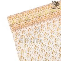 ราคา ยกม้วน60 หลา ลูกไม้ดิ้นลายดอกกุหลาบ หน้ากว้าง 45 นิ้ว ผ้าหลา ผ้าเมตร (22351877501)