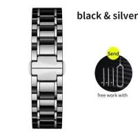 ราคา Steel Ceramic Strap for Xiaomi Watch S4 สายนาฬิกา Sports Strap Luxury Bands Mi Watch S4 สายรัดข้อมือ Smart Watch Band Wristband Men women Bracelet (24422822181)