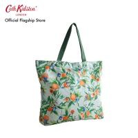 ราคา Cath Kidston กระเป๋าสำหรับผู้หญิง Large Foldaway Tote ลาย Paddington Oranges สี Green (24391494273)