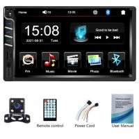 ราคา 7 นิ้ว 2 Din 7020 เครื่องเสียงรถยนต์ HD วิทยุติดรถยนต์ Bluetooth FM MP5 เครื่องเล่นมัลติมีเดียหน้าจอสัมผัส USB บลูทูธ TF การ์ดพร้อมกล้องสำรองในรถยนต์ DVD วิทยุติดรถยนต์ (24434315679)