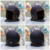 ราคา SQA หมวกกันน็อค หมวกกันน็อค วินเทจ คลาสสิค AVEX LB CAFE PLUS ดำด้าน นวมน้ำตาล หมวกนิรภัย (7780606244)