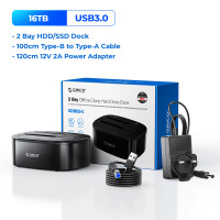 ราคา ORICO Clone Docking Station 2 5 3 5 Dual Bay SATA To USB 3 0 HDD Enclosure เครื่องมือฟรี Duplicator HDD Case 24TB สำหรับ Windows Mac OS (24427375190)