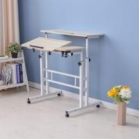 ราคา โต๊ะทำงานยืน 67 115 ซม โต๊ะคอมพิวเตอร์แบบยืนปรับได้นั่งทำงานพร้อมล้อ โต๊ะคอมพิวเตอร์พร้อมที่วางคีย์บอร์ดและซีพียู 4 ชัน (24167288973)