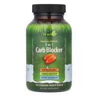 ราคา พร้อมส่ง บล็อกแป้ง ลดไขมัน Irwin Naturals Maximum Strength 3 in 1 Carb Blocker Neutralize Carbohydrates and Support Metabolism 150 Liquid Softgels (23482444593)
