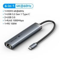 ราคา Vention Type C HUB USB C to HDMI USB 3 2 Gen 1 Type C RJ45 PD 4K 60Hz 5Gbps Multi Port Adapter for Laptop MacBook iPhone 16 15 iPad Pro Samsung Galaxy Huawei Mini Docking Station (22826583876)