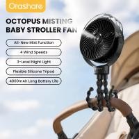 ราคา Orashare OCF03พัดลมมือถือ พัดลมติดรถเข็น4000mAh USBพัดลมแบบหนีบหมุนได้ 360 สี่เกียร์ระดับลมเงียบไฟ LED พร้อมพัดลมไอน้ำ (24353629597)