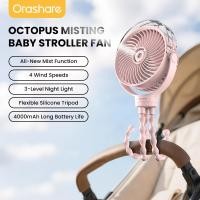 ราคา Orashare OCF03พัดลมมือถือ พัดลมติดรถเข็น4000mAh USBพัดลมแบบหนีบหมุนได้ 360 สี่เกียร์ระดับลมเงียบไฟ LED พร้อมพัดลมไอน้ำ (24353629595)