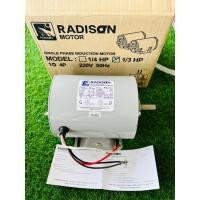 ราคา มอเตอร์ RADISON 1 3hp 4pole 2สาย แกน 14มิล ลวดทองแดง 100 ประกัน 1ปี (20563672197)