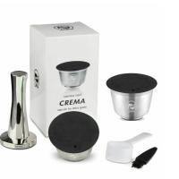 ราคา i Cafilas HR 104 แคปซูลกาแฟแบบใช้ซ้ำได้ Pod Coffee Fillable Nescafe Stainless Steel Crema Maker Cups For Nescafe Dolce Gusto Lumio Machine EDG LUMIO DG325EDG305 Mini MeEDGedg 636Stellia (6482466502)