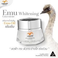 ราคา REBIRTH EMU WHITENING CONCENTRATE 50ML ครีมอีมู สูตรเข้มข้น ผิวกระจ่างใสแก้ฝ้าแก้จุดด่างดำ ครีมกลางคืน (14018945174)