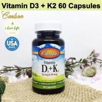 ราคา วิตามินดี 3 Vitamin D3 2000 iu K2 as MK 7 90 mcg 60 Capsules Carlson วิตามินดี VitaminD 3 (6935626289)