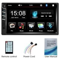 ราคา 7 นิ้ว 2 Din 7020 เครื่องเสียงรถยนต์ HD วิทยุติดรถยนต์ Bluetooth FM MP5 เครื่องเล่นมัลติมีเดียหน้าจอสัมผัส USB บลูทูธ TF การ์ดพร้อมกล้องสำรองในรถยนต์ DVD วิทยุติดรถยนต์ (24434315678)
