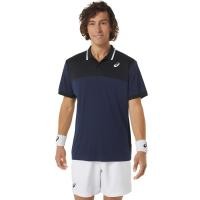 ราคา ASICS 2041A256 401 MEN COURT POLO SHIRT MEN CPS ผู้ชาย เสื้อโปโล ของแท้ MIDNIGHT PERFORMANCE BLACK (24408535997)