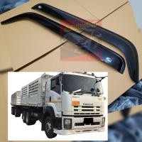 ราคา คิ้วกันสาด กันสาดประตู รถบรรทุก หัวลาก อิซูซุ เดก้า ISUZU DECA 360 NPR MNR FRR รถ6ล้อและ10ล้อ สีดำทึบ 1ชุด 2ชิ้น (16383840615)