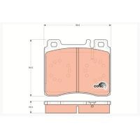 ราคา BENZ ผ้าเบรค Brake pad ผ้าเบรคหน้า ผ้าเบรคหลัง เบนซ์ รุ่น W140 S280 S500 S320 300SEL ยี่ห้อ TRW (21283488814)