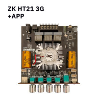 ราคา แอมป์จิ๋ว ZK HT21 3G 2G แท้ บลูทูธ 5 0 160W 2 220W แอมป์จิ๋ว 2 1 HT21 Amplifier (22594650790)
