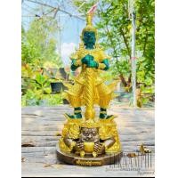 ราคา ท้าวเวสสุวรรณ ประทับพระราหูเนื้อเเร่เหล็กน้ำพี้ขนาดฐาน6นิ้ว สูง14 5นิ้ว หนัก3กก แถมฟรีฐานรอง คาถาบูชา (16340126017)